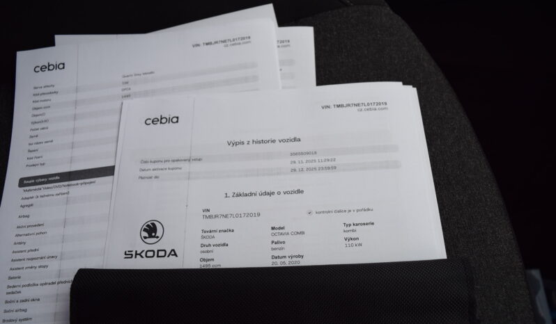 Škoda Octavia 1.5TSI 110kwSOLEIL LED KAM NAV full