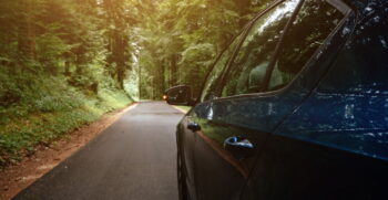 the car on the road with the forest around it 2025 01 16 08 16 23 utc 1200L